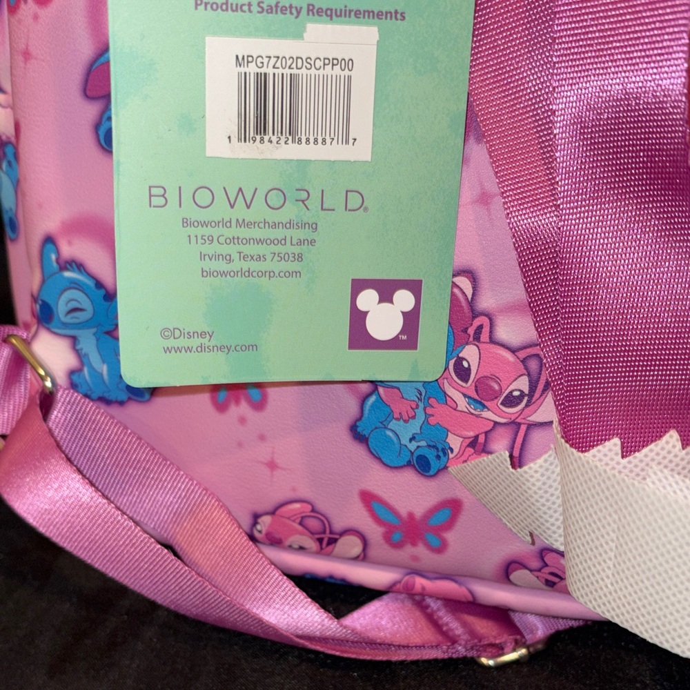 Bioworld Disney Stitch Pink and Blue Kids Backpack - Picture 3 of 3